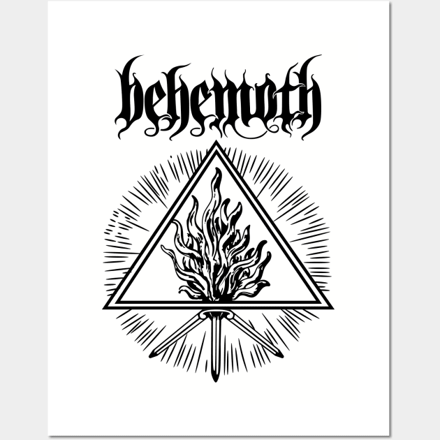 Behemoth Sigil Heavy metal powerhouse lucifer gift idea present Wall Art by MARESDesign